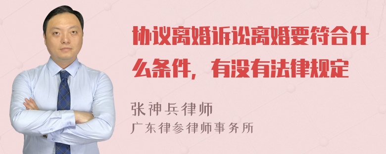 协议离婚诉讼离婚要符合什么条件，有没有法律规定