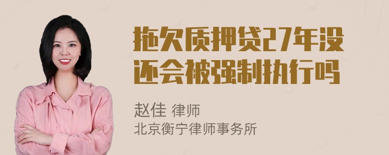 拖欠质押贷27年没还会被强制执行吗