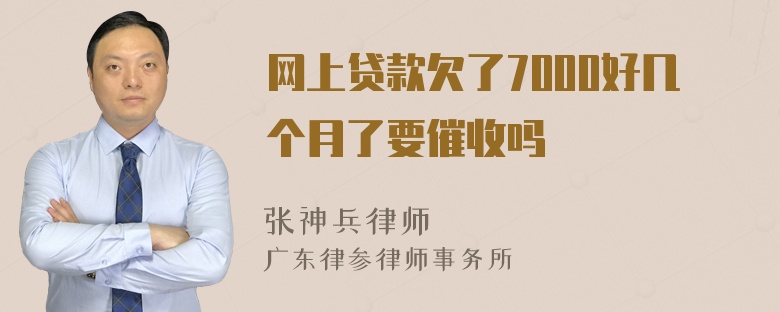 网上贷款欠了7000好几个月了要催收吗