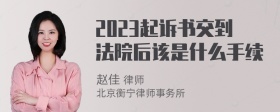 2023起诉书交到法院后该是什么手续