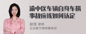 渝中区车辆自身车祸事故应该如何认定