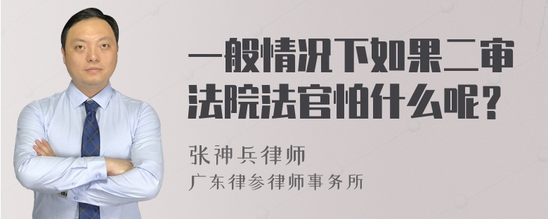 一般情况下如果二审法院法官怕什么呢？