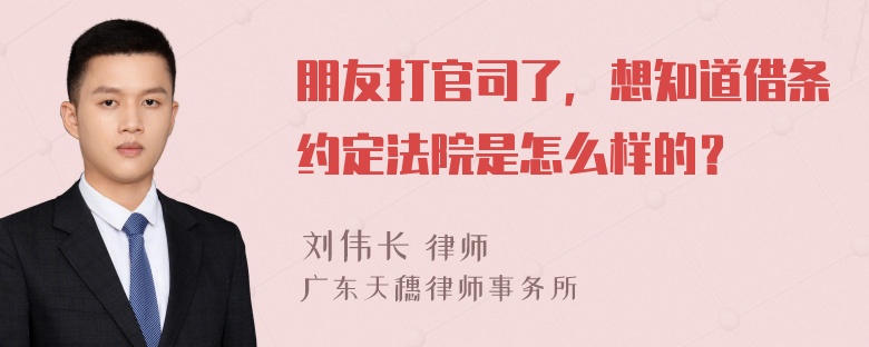 朋友打官司了，想知道借条约定法院是怎么样的？