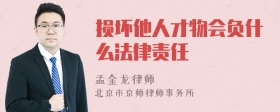 损坏他人才物会负什么法律责任