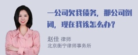 一公司欠我债务，那公司倒闭，现在我该怎么办？