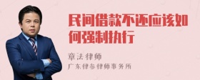 民间借款不还应该如何强制执行