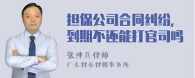 担保公司合同纠纷，到期不还能打官司吗