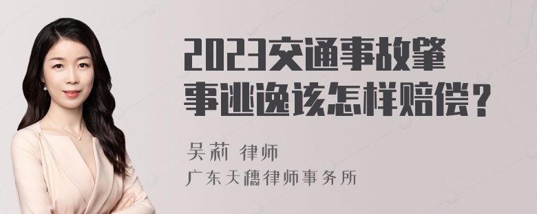 2023交通事故肇事逃逸该怎样赔偿？