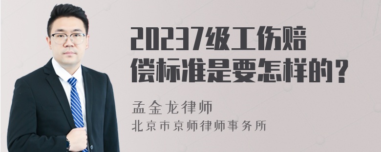 20237级工伤赔偿标准是要怎样的？