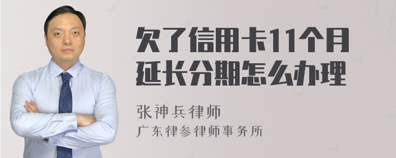 欠了信用卡11个月延长分期怎么办理