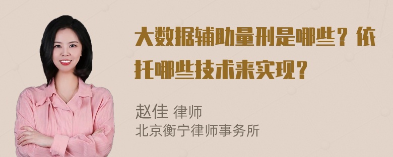 大数据辅助量刑是哪些？依托哪些技术来实现？