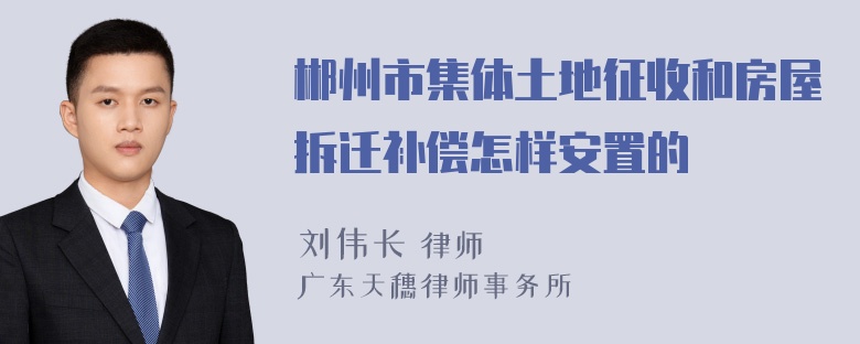 郴州市集体土地征收和房屋拆迁补偿怎样安置的