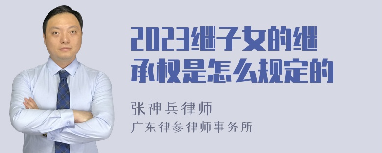 2023继子女的继承权是怎么规定的