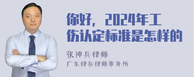 你好，2024年工伤认定标准是怎样的