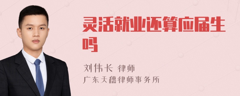 灵活就业还算应届生吗