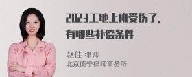 2023工地上班受伤了，有哪些补偿条件