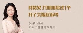 网贷欠了9000超过1个月了会被起诉吗