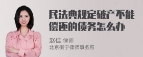 民法典规定破产不能偿还的债务怎么办