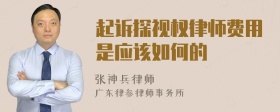 起诉探视权律师费用是应该如何的