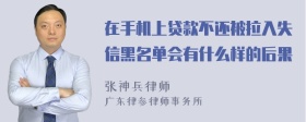 在手机上贷款不还被拉入失信黑名单会有什么样的后果