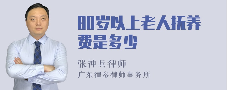 80岁以上老人抚养费是多少