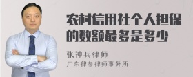 农村信用社个人担保的数额最多是多少