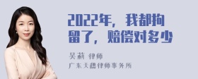 2022年，我都拘留了，赔偿对多少