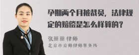 孕期两个月被裁员，法律规定的赔偿是怎么样算的？