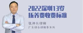 2022深圳13岁抚养费收费标准