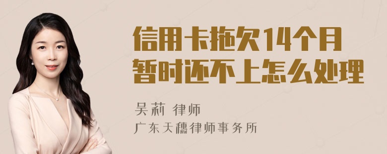 信用卡拖欠14个月暂时还不上怎么处理