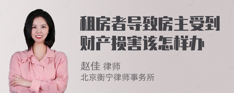 租房者导致房主受到财产损害该怎样办