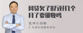 网贷欠了8万好几个月了要催收吗