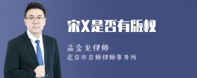 宋X是否有版权