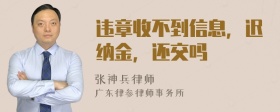 违章收不到信息，迟纳金，还交吗