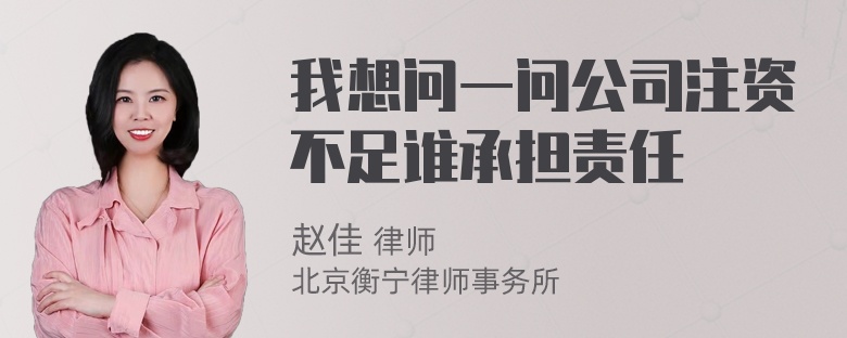 我想问一问公司注资不足谁承担责任