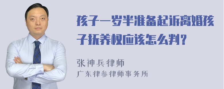 孩子一岁半准备起诉离婚孩子抚养权应该怎么判？