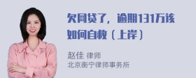 欠网贷了，逾期131万该如何自救（上岸）