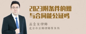 2023附条件的赠与合同能公证吗