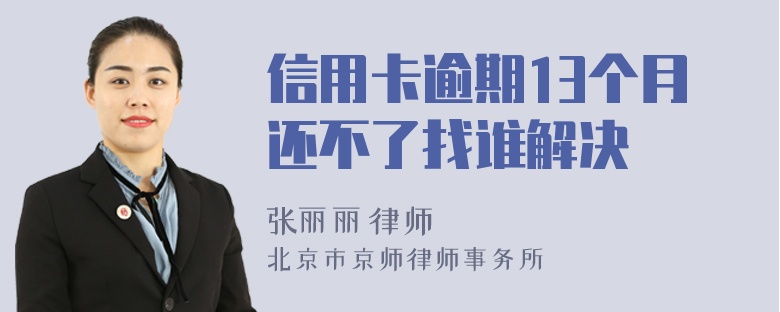 信用卡逾期13个月还不了找谁解决