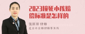 2023撞死小孩赔偿标准是怎样的