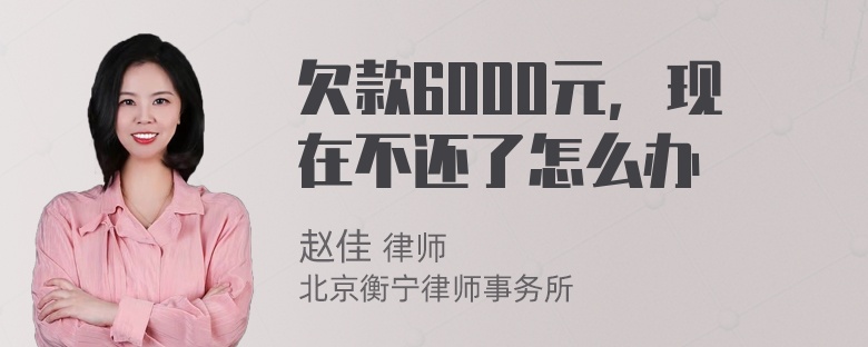 欠款6000元，现在不还了怎么办