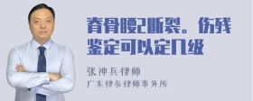 脊骨腰2断裂。伤残鉴定可以定几级