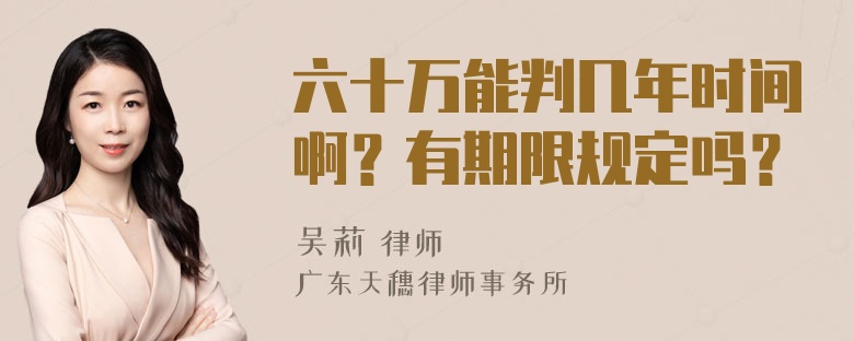 六十万能判几年时间啊？有期限规定吗？