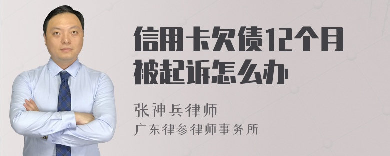 信用卡欠债12个月被起诉怎么办