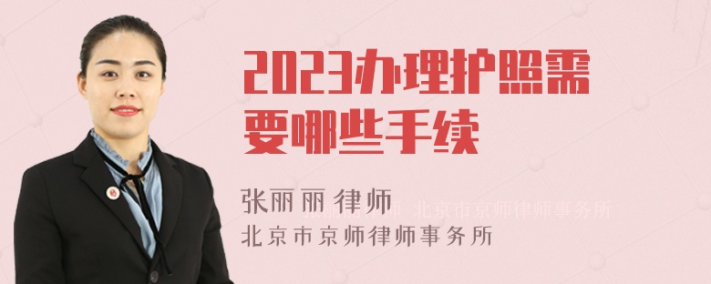 2023办理护照需要哪些手续