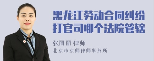 黑龙江劳动合同纠纷打官司哪个法院管辖