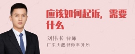 应该如何起诉，需要什么