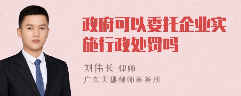 政府可以委托企业实施行政处罚吗