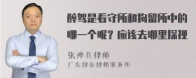 醉驾是看守所和拘留所中的哪一个呢？应该去哪里探视