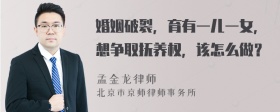 婚姻破裂，育有一儿一女，想争取抚养权，该怎么做？